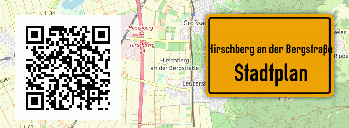 Stadtplan Hirschberg an der Bergstraße
