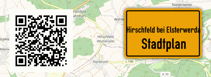 Stadtplan Hirschfeld bei Elsterwerda
