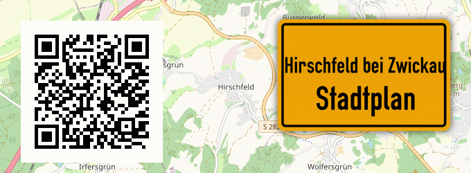 Stadtplan Hirschfeld bei Zwickau