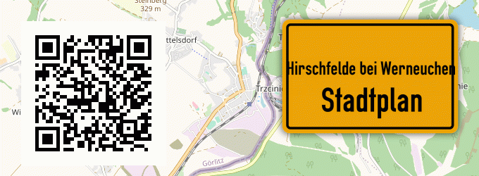 Stadtplan Hirschfelde bei Werneuchen