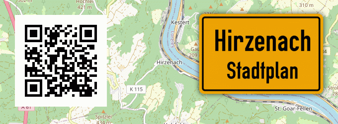 Stadtplan Hirzenach