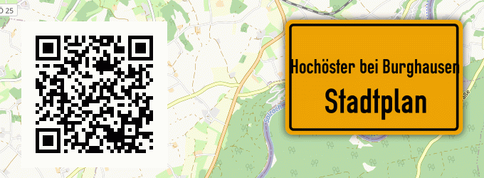 Stadtplan Hochöster bei Burghausen, Salzach