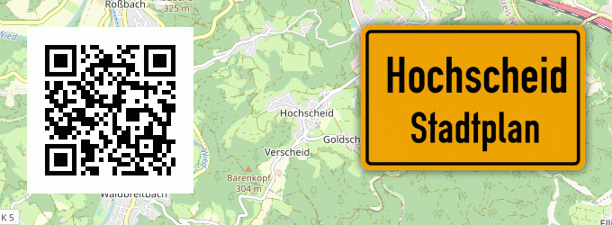 Stadtplan Hochscheid, Hunsrück