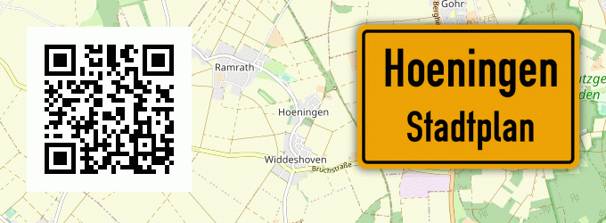Stadtplan Hoeningen