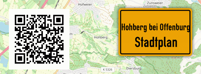 Stadtplan Hohberg bei Offenburg
