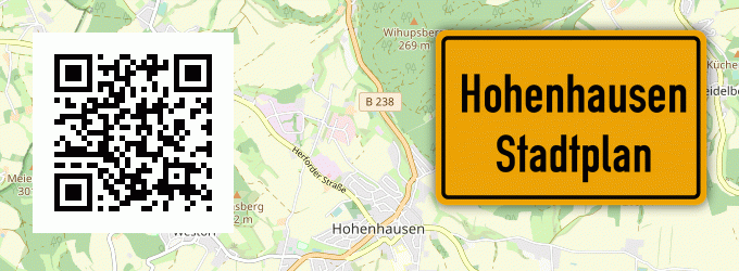 Stadtplan Hohenhausen, Lippe