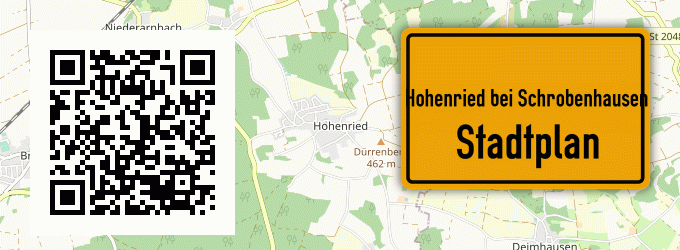Stadtplan Hohenried bei Schrobenhausen