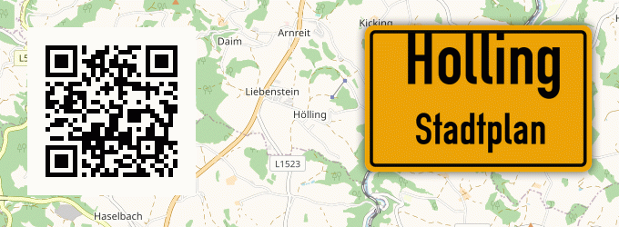 Stadtplan Holling, Kreis Rosenheim, Oberbayern