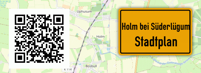 Stadtplan Holm bei Süderlügum
