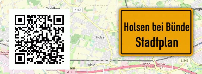 Stadtplan Holsen bei Bünde