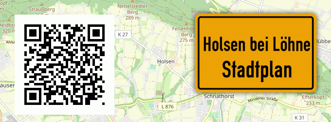 Stadtplan Holsen bei Löhne