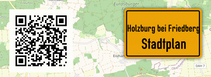 Stadtplan Holzburg bei Friedberg, Bayern