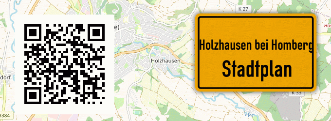 Stadtplan Holzhausen bei Homberg, Bezirk Kassel