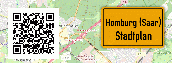 Stadtplan Homburg (Saar)