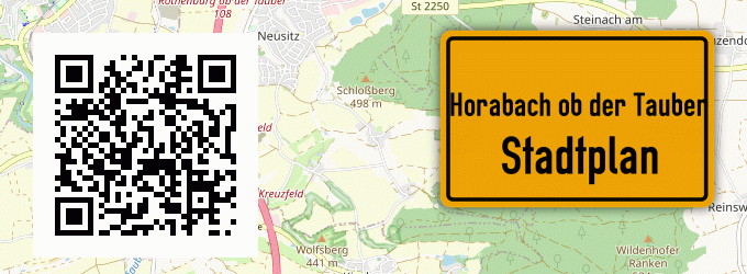 Stadtplan Horabach ob der Tauber