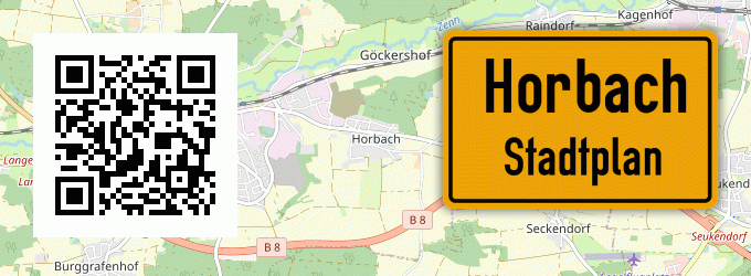 Stadtplan Horbach, Kreis Gelnhausen