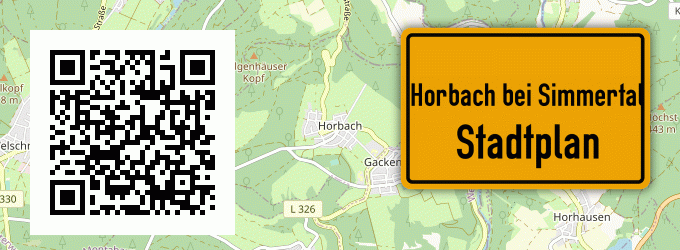 Stadtplan Horbach bei Simmertal