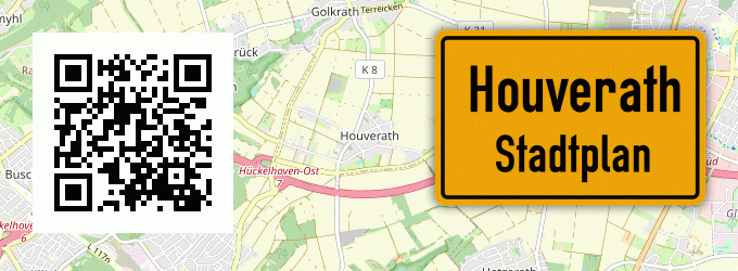 Stadtplan Houverath, Kreis Erkelenz