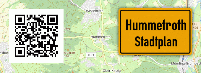 Stadtplan Hummetroth, Odenwald