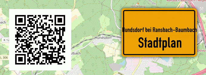 Stadtplan Hundsdorf bei Ransbach-Baumbach