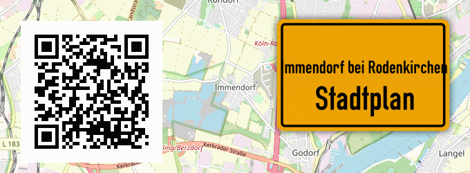 Stadtplan Immendorf bei Rodenkirchen, Bezirk Köln