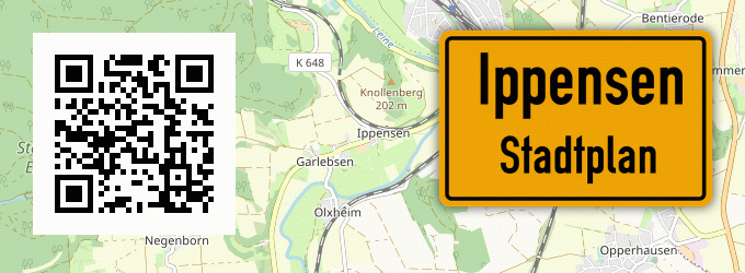 Stadtplan Ippensen, Kreis Gandersheim