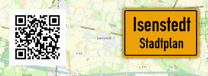 Stadtplan Isenstedt, Kreis Lübbecke, Westfalen