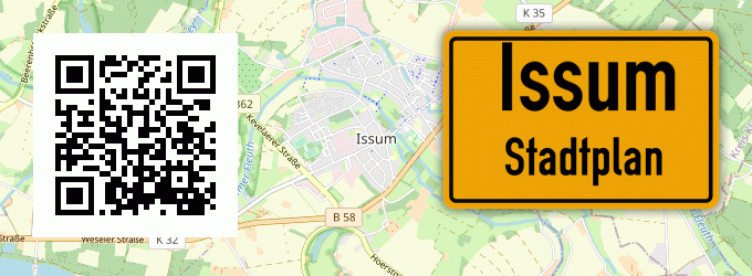 Stadtplan Issum