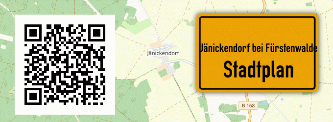 Stadtplan Jänickendorf bei Fürstenwalde, Spree
