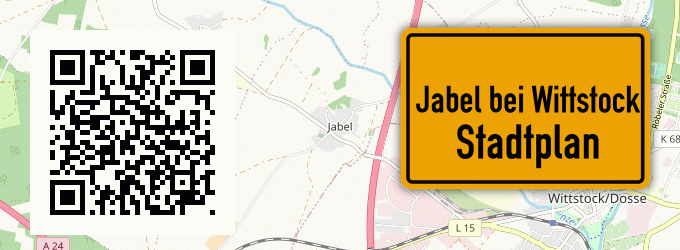 Stadtplan Jabel bei Wittstock