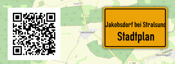 Stadtplan Jakobsdorf bei Stralsund