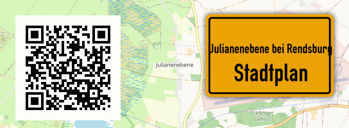 Stadtplan Julianenebene bei Rendsburg