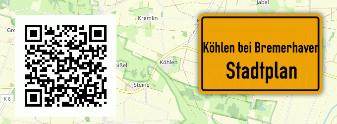 Stadtplan Köhlen bei Bremerhaven