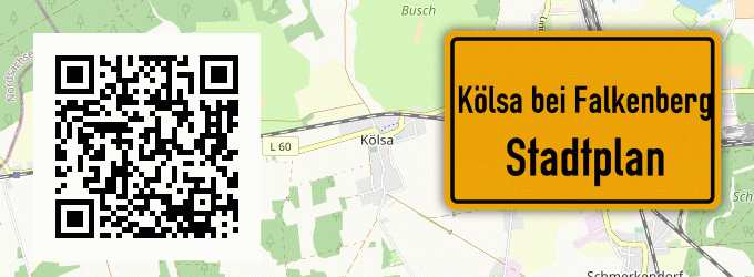 Stadtplan Kölsa bei Falkenberg, Elster