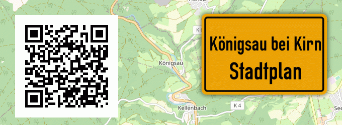 Stadtplan Königsau bei Kirn