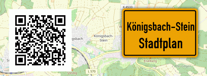Stadtplan Königsbach-Stein