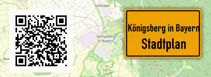 Stadtplan Königsberg in Bayern