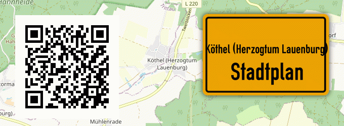 Stadtplan Köthel (Herzogtum Lauenburg)