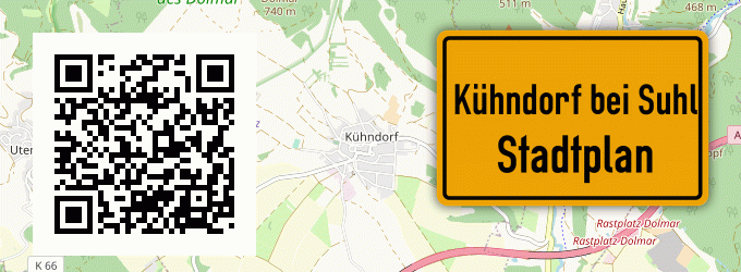 Stadtplan Kühndorf bei Suhl