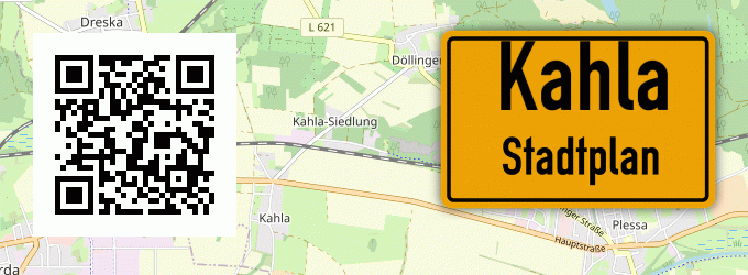 Stadtplan Kahla, Elster