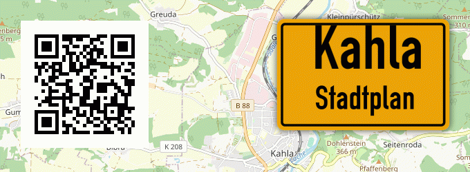 Stadtplan Kahla, Thüringen