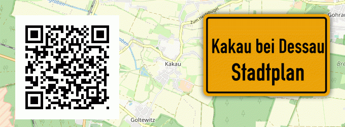 Stadtplan Kakau bei Dessau