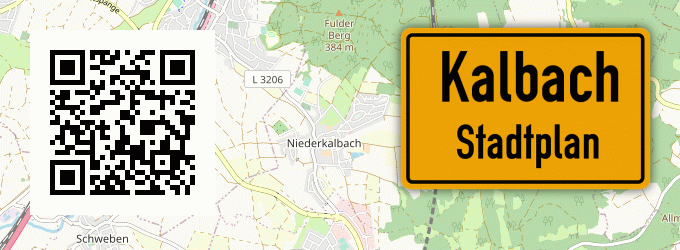 Stadtplan Kalbach, Rhön