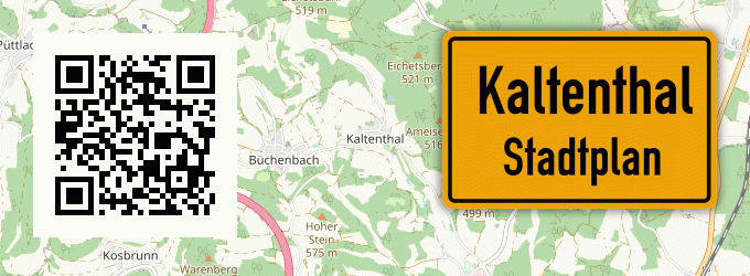 Stadtplan Kaltenthal, Kreis Schrobenhausen