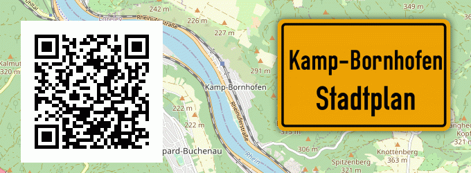 Stadtplan Kamp-Bornhofen, Rhein