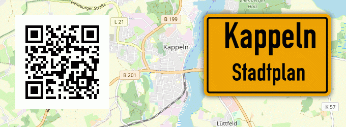 Stadtplan Kappeln, Oberbayern