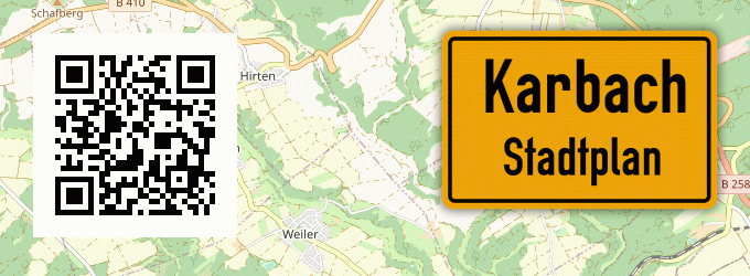 Stadtplan Karbach, Hunsrück