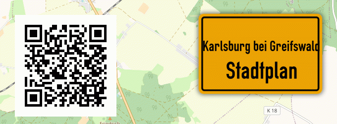 Stadtplan Karlsburg bei Greifswald