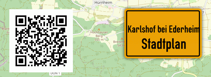 Stadtplan Karlshof bei Ederheim