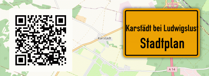 Stadtplan Karstädt bei Ludwigslust